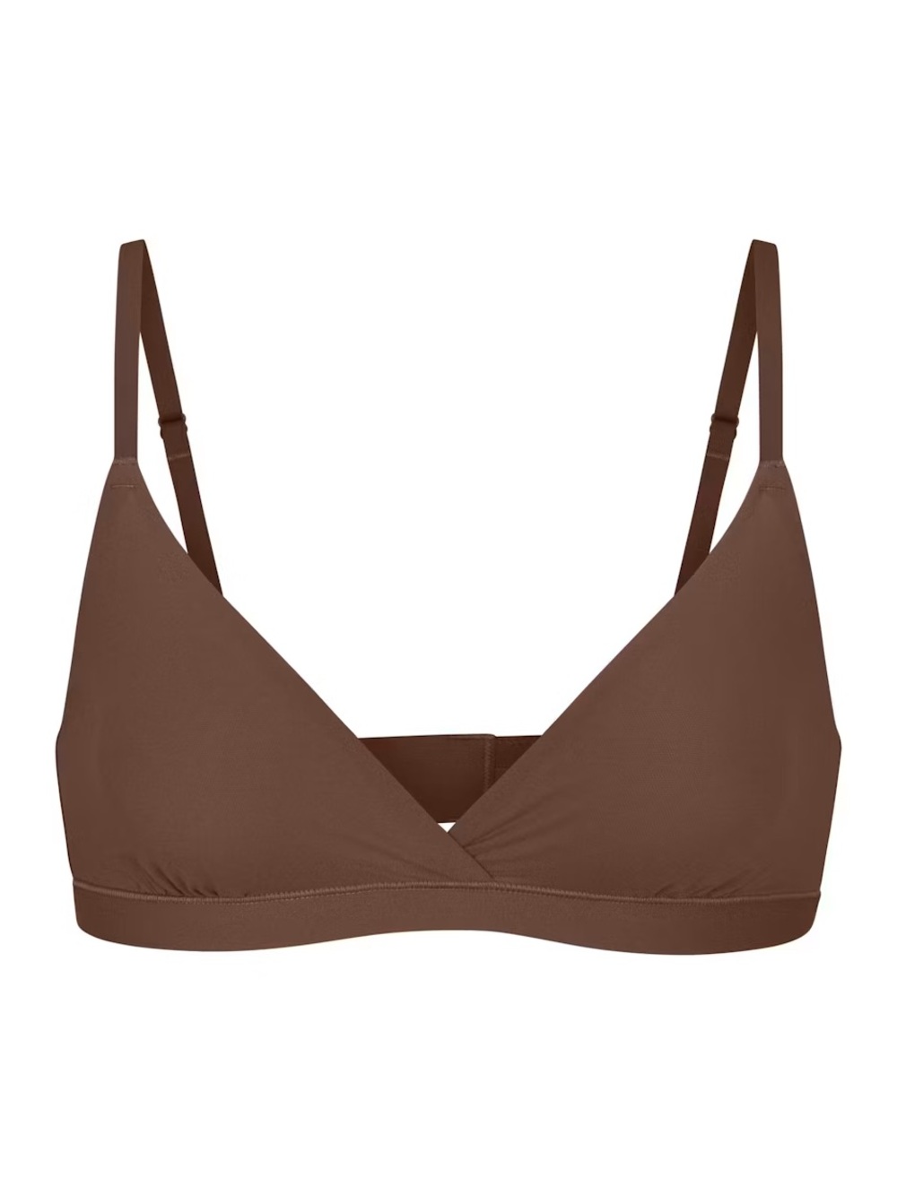 Skims crossover brown bralette lounge bra sz M